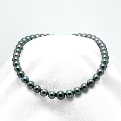 <tc>Tahitian black pearl necklace | 8.0-11.4mm | NJ04209</tc>