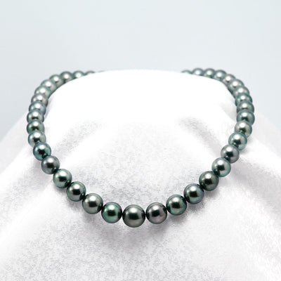 <tc>Tahitian black pearl necklace | 8.1-11.5mm | NJ04210</tc>