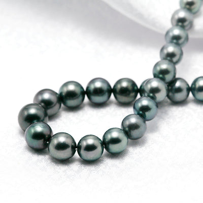 <tc>Tahitian black pearl necklace | 8.1-11.5mm | NJ04210</tc>