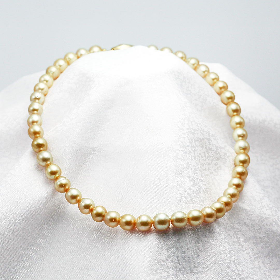 <tc>South Sea Golden Pearl Aurora Tyakin Necklace | NJ04235</tc>