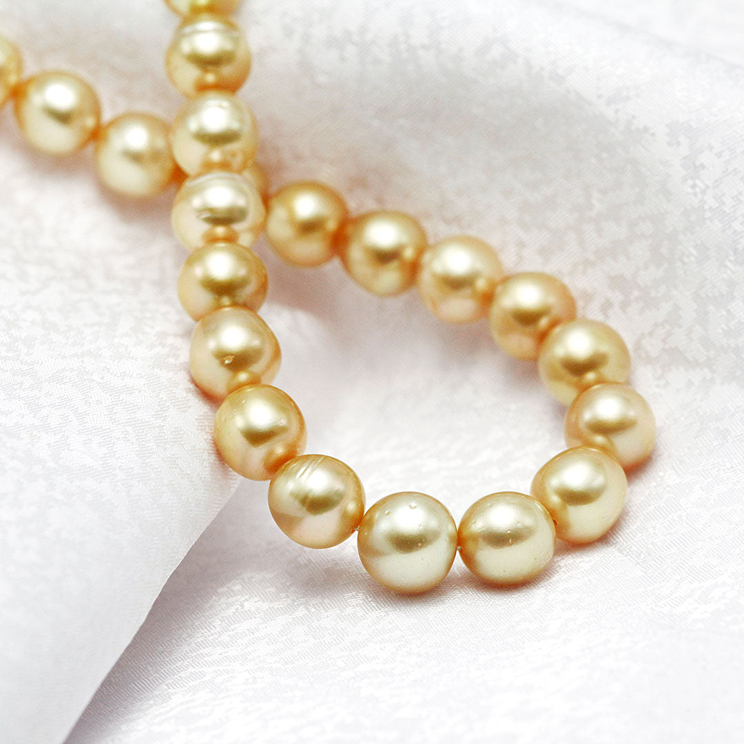 <tc>South Sea Golden Pearl Aurora Tyakin Necklace | NJ04235</tc>