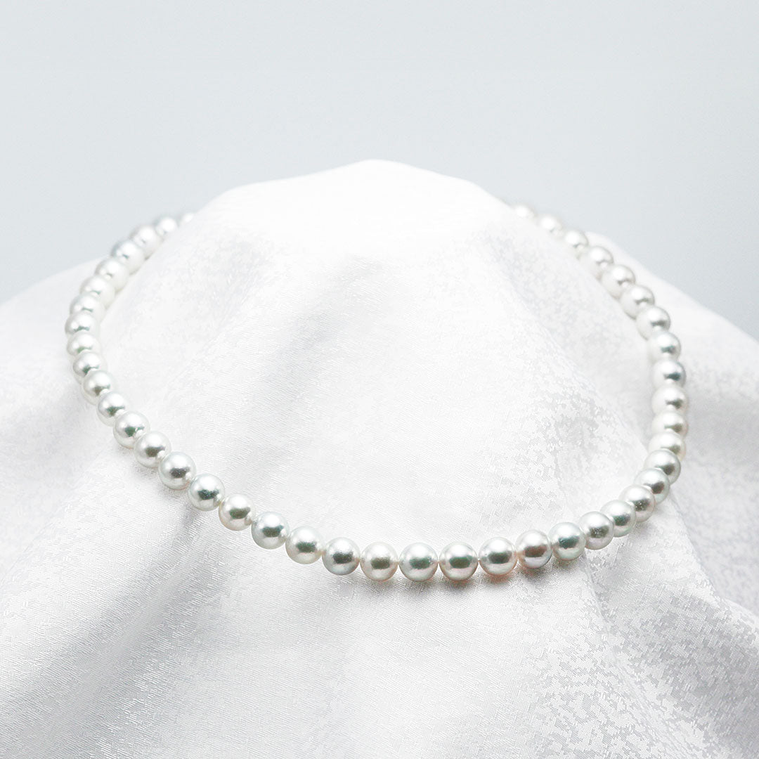 <tc>Akoya pearl flower beads necklace | 8.5-9.0mm | NJ04240</tc>