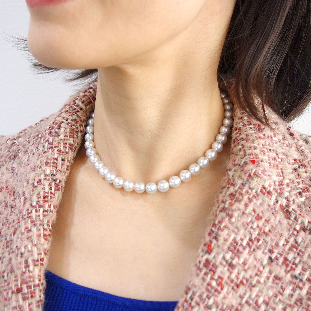 <tc>Akoya pearl flower beads necklace | 8.5-9.0mm | NJ04240</tc>