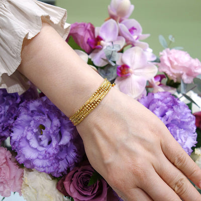 Yellow gold bracelet & necklace ｜ NK09230