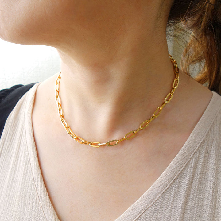 Yellow gold necklace | NK09245