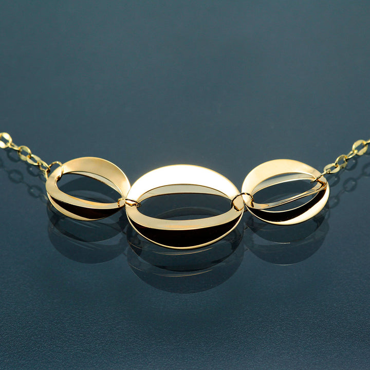 Yellow gold long necklace | NK09248