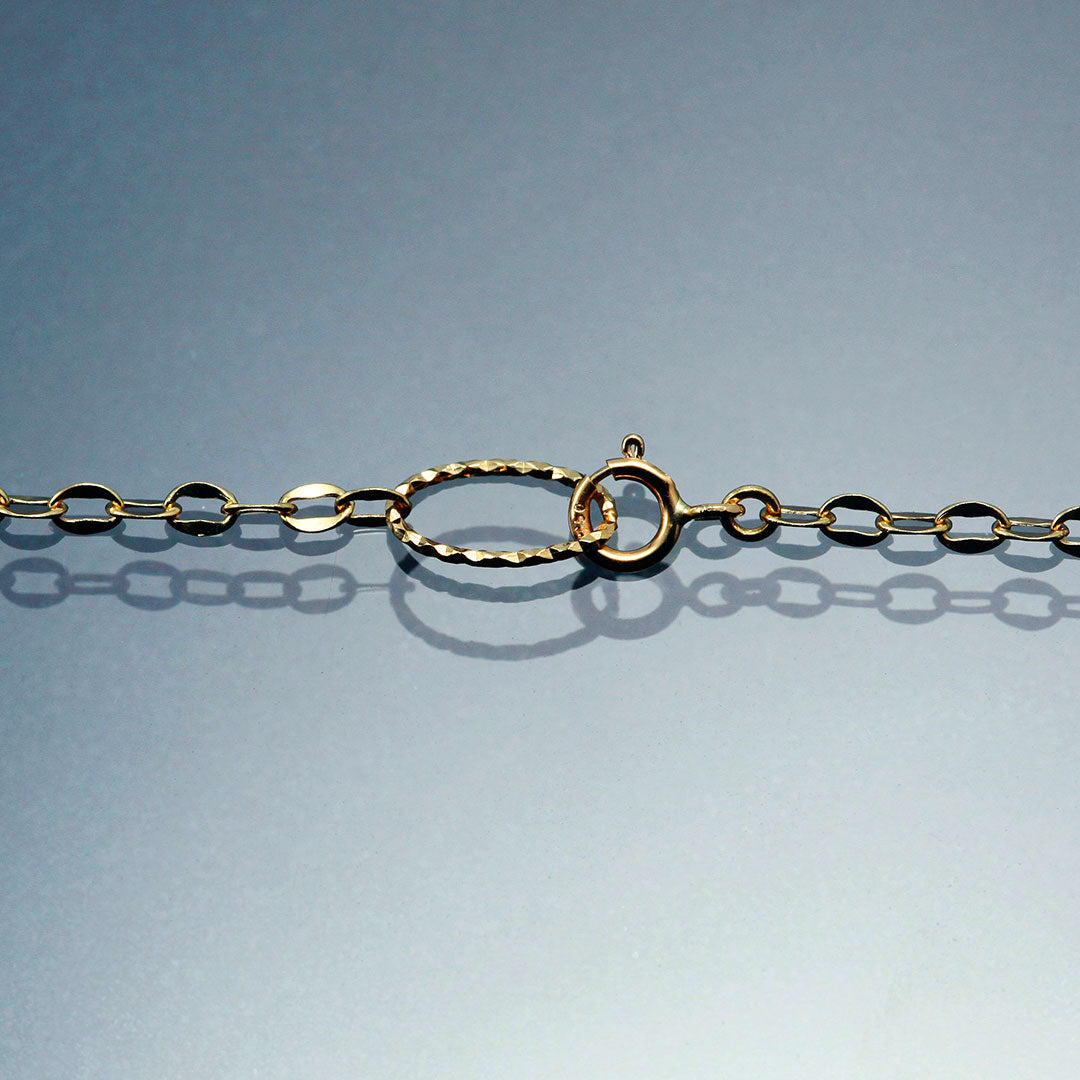 Yellow gold long necklace | NK09248