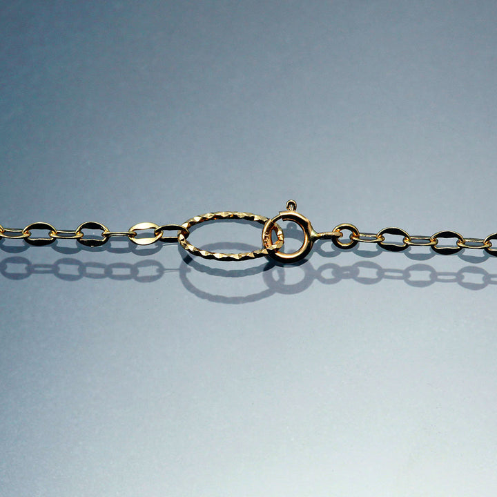 Yellow gold long necklace | NK09248