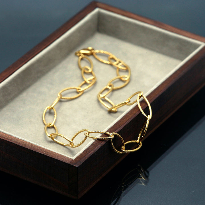 Yellow gold necklace | NK09255