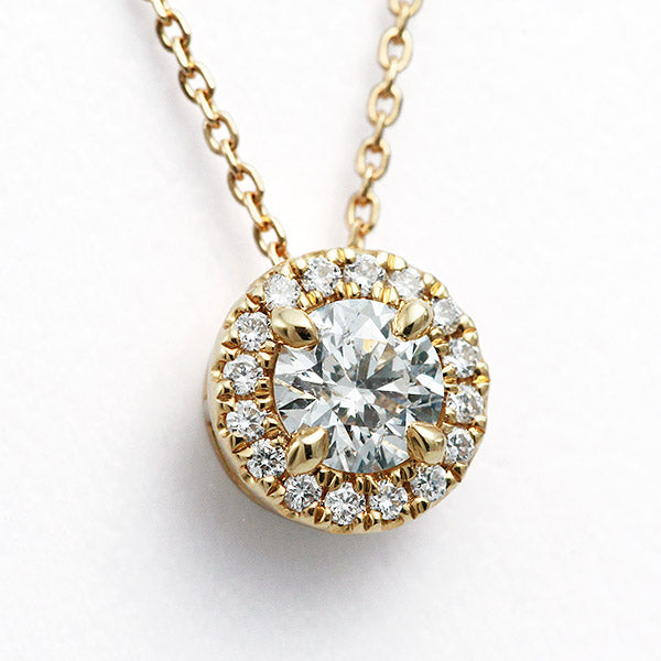 Diamond Halo Design Necklace | PD03659 (0.196ct/F/SI1/VG)