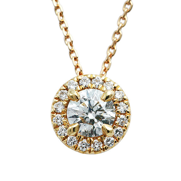 Diamond Halo Design Necklace | PD03659 (0.196ct/F/SI1/VG)
