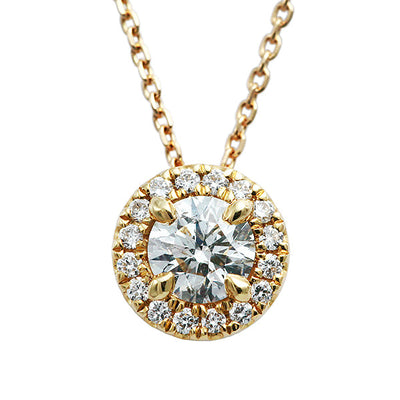 ダイヤモンド ヘイローデザインネックレス ｜ PD03659   (0.196ct/F/SI1/VG)