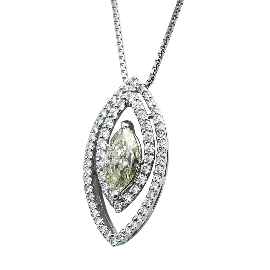 <tc>Diamond Necklace | PD03530 (1.507ct/Very Light Yellow/SI2/Marquise Cut)</tc>