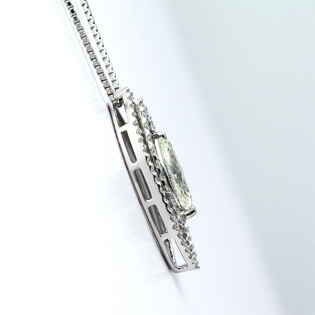 Diamond Necklace | PD03530 (1.507ct/Very Light Yellow/SI2/Marquise Cut)