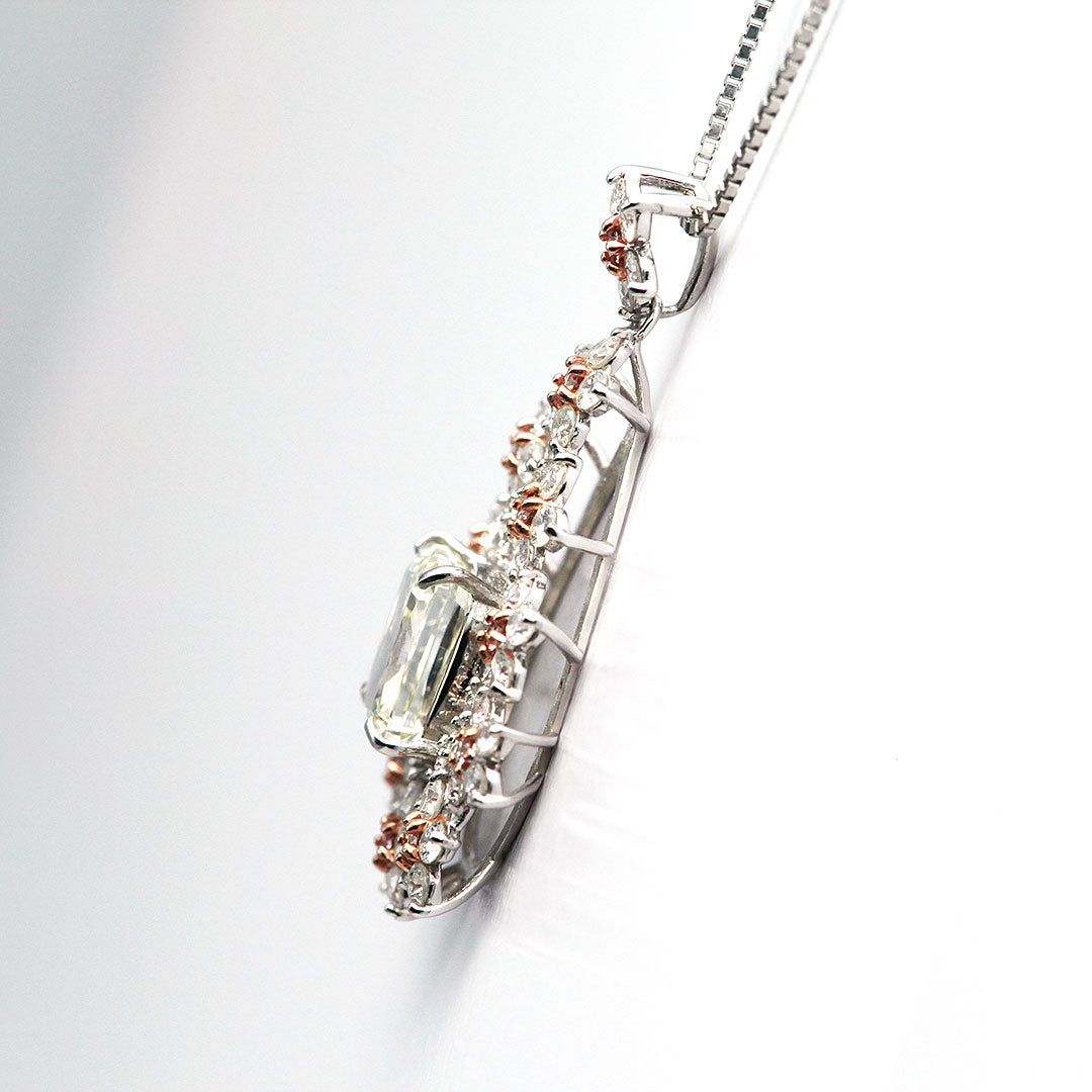 ダイヤモンド ネックレス ｜ PD03590   (1.602ct/M/SI2/Cushion Cut)