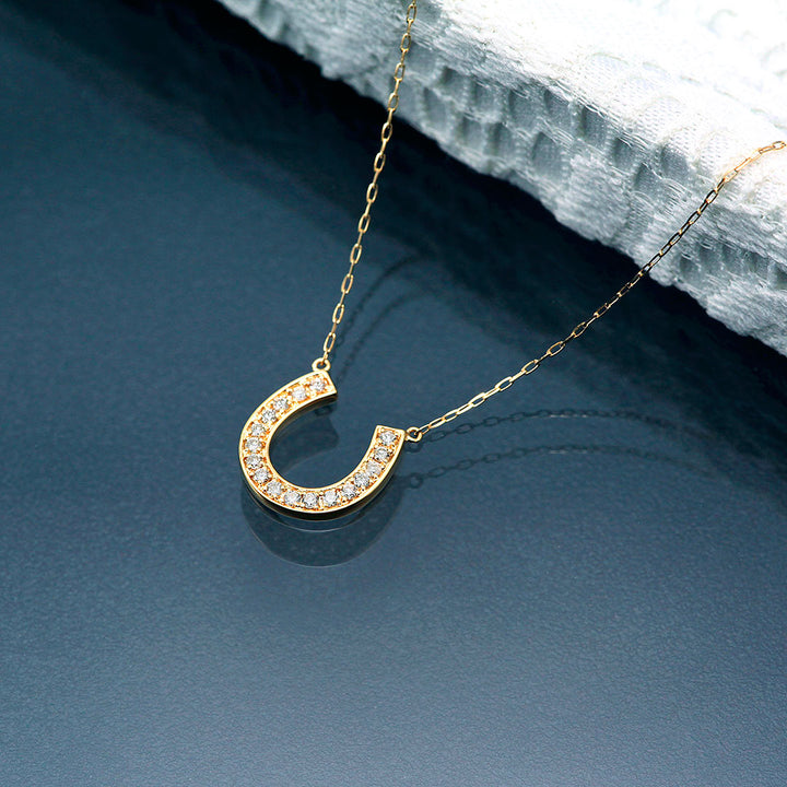 Horseshoe diamond necklace ｜ PD03616