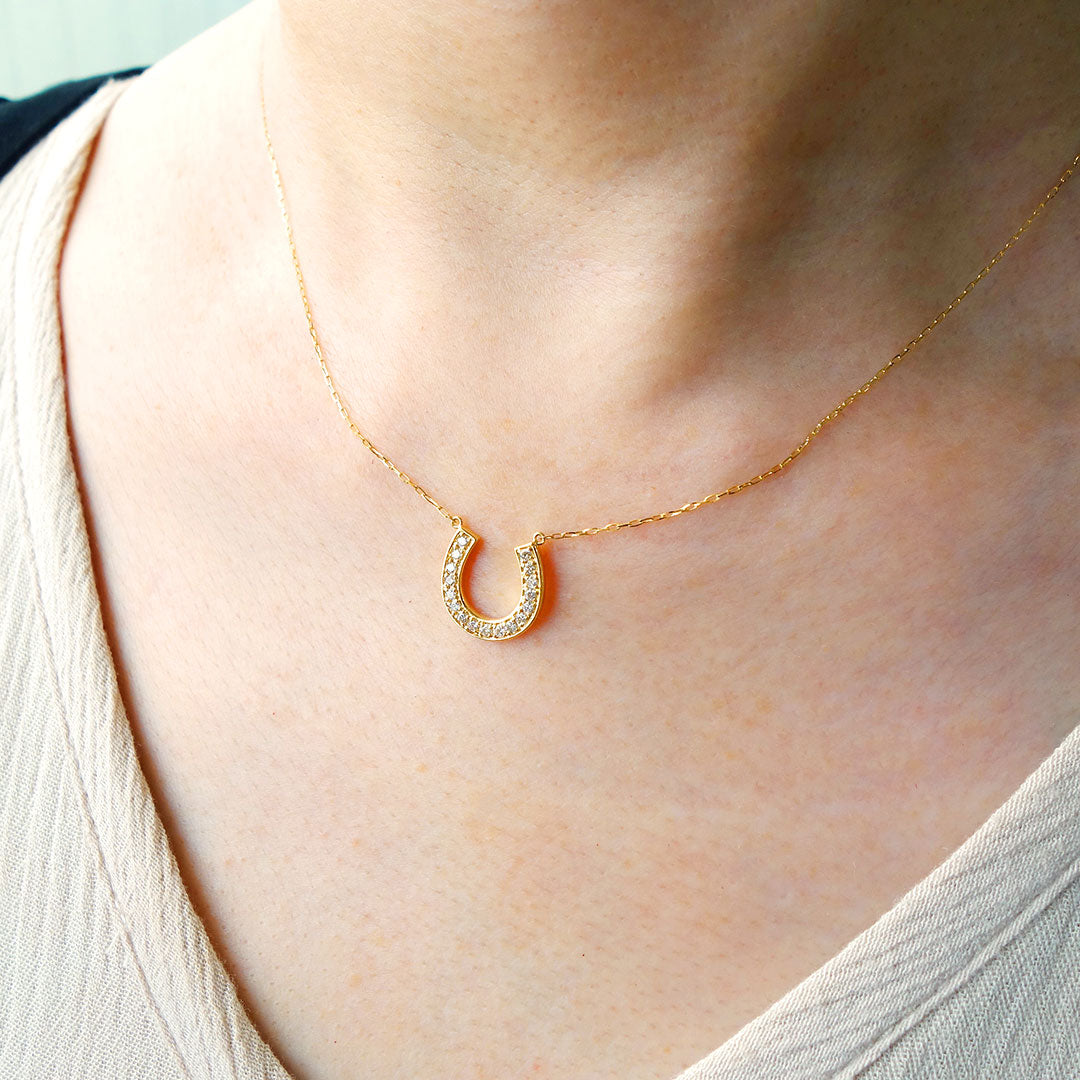 Horseshoe diamond necklace ｜ PD03616