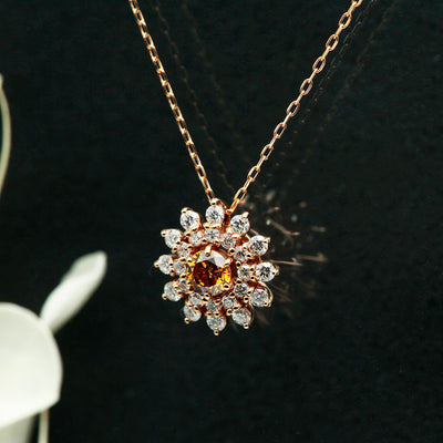 Yellow diamond necklace ｜ PD03642