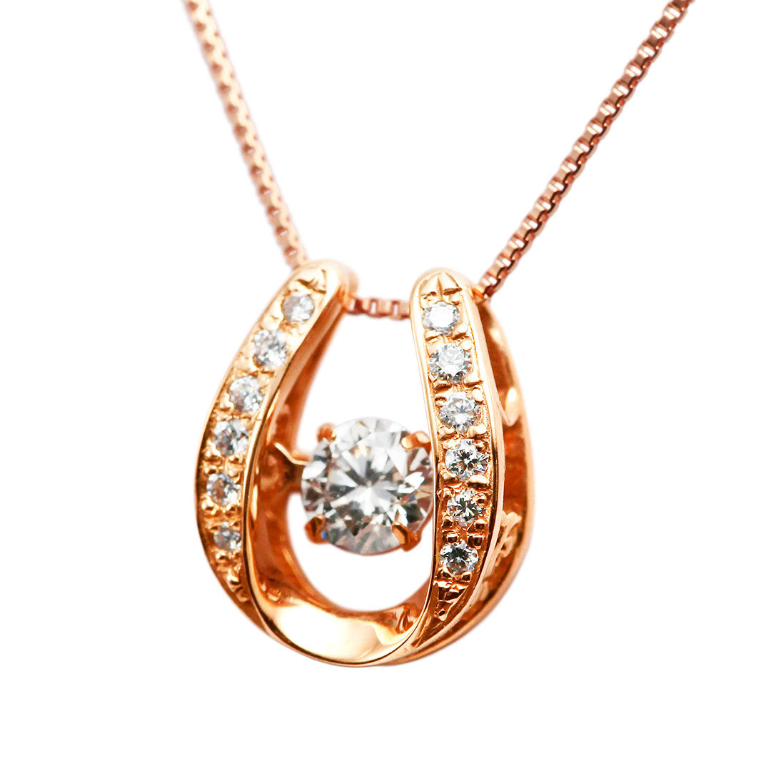 Diamond dancing stone necklace ｜ PD03651