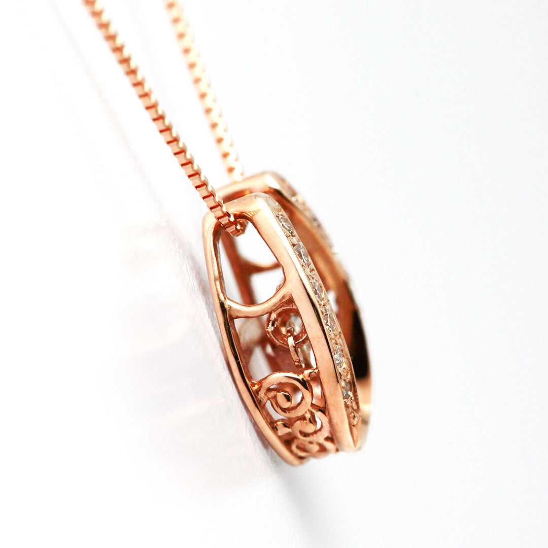 Diamond dancing stone necklace ｜ PD03651 – 大阪心斎橋 宝寿堂