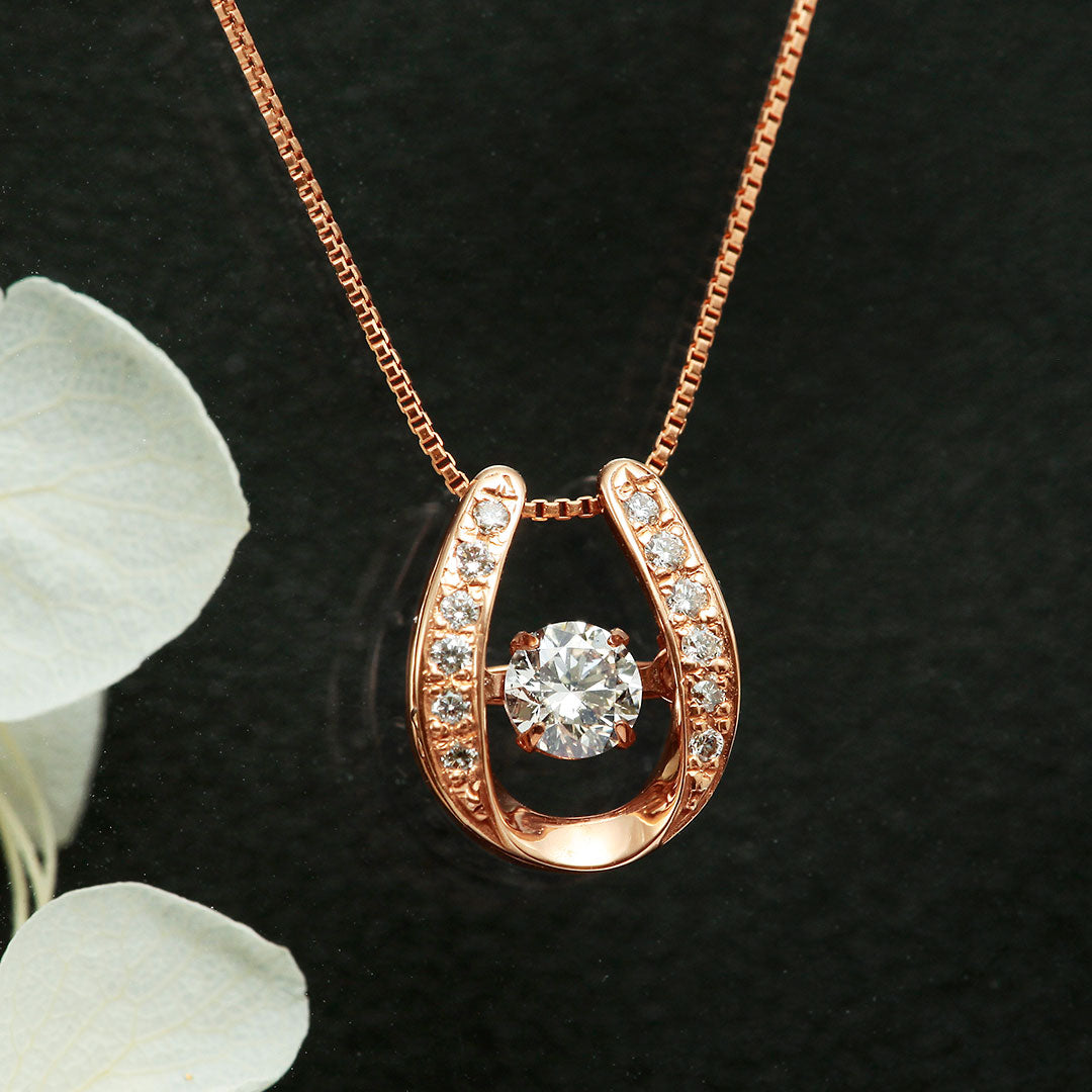Diamond dancing stone necklace ｜ PD03651