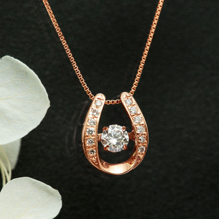 Diamond dancing stone necklace ｜ PD03651