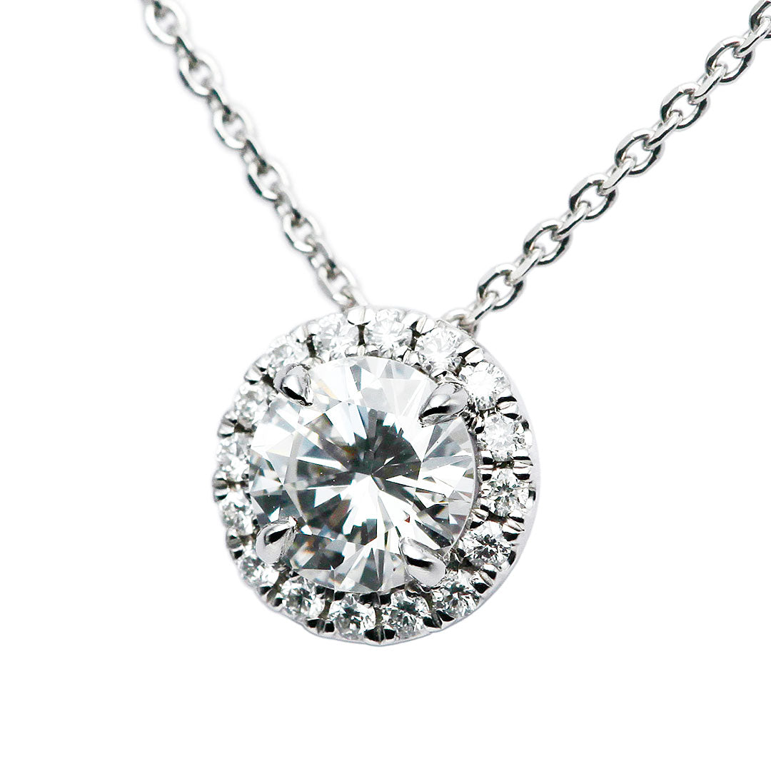ダイヤモンド ヘイローデザインネックレス ｜ PD03777   (0.703ct/G/SI2/VG)