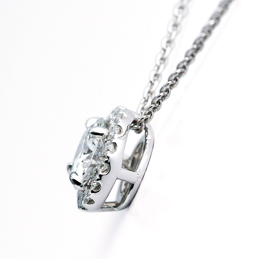 ダイヤモンド ヘイローデザインネックレス ｜ PD03777   (0.703ct/G/SI2/VG)
