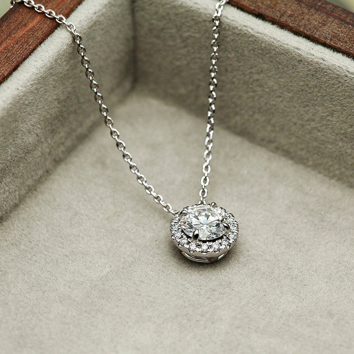 ダイヤモンド ヘイローデザインネックレス ｜ PD03777   (0.703ct/G/SI2/VG)