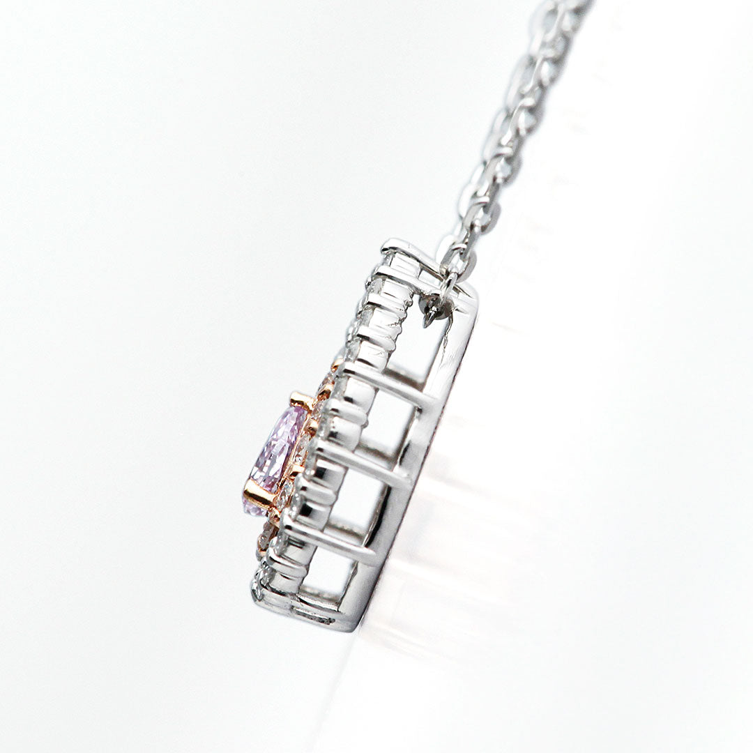 ダイヤモンド ネックレス ｜ PD03753   (Fancy purple pink/SI1/Pear shape)