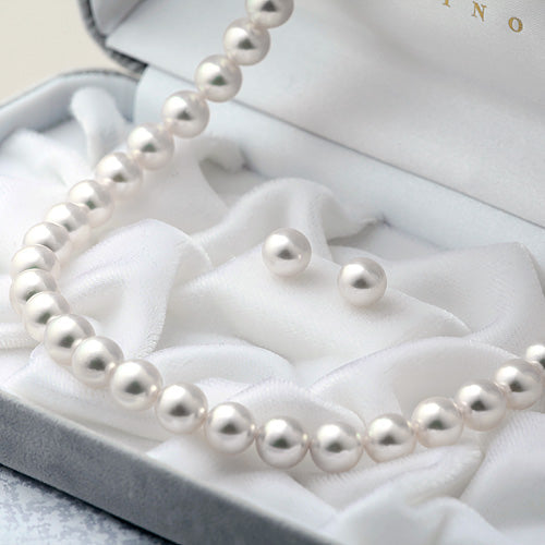 <tc>Akoya Pearl Aurora Tennyo Necklace (with paired pearls)| 8.0～8.5mm ｜ NJ04292</tc>