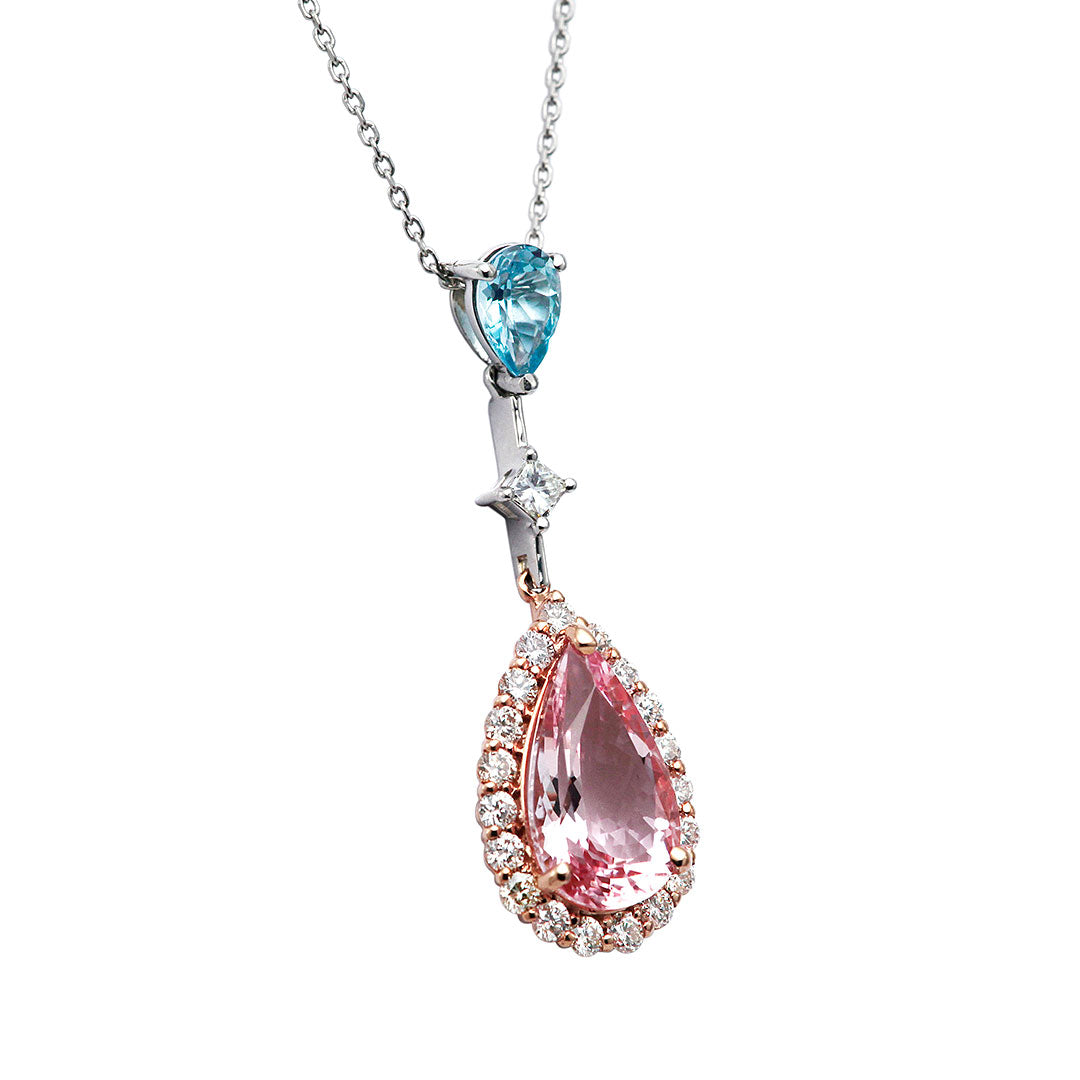 Morganite & Aquamarine Pendant Top | PX05381