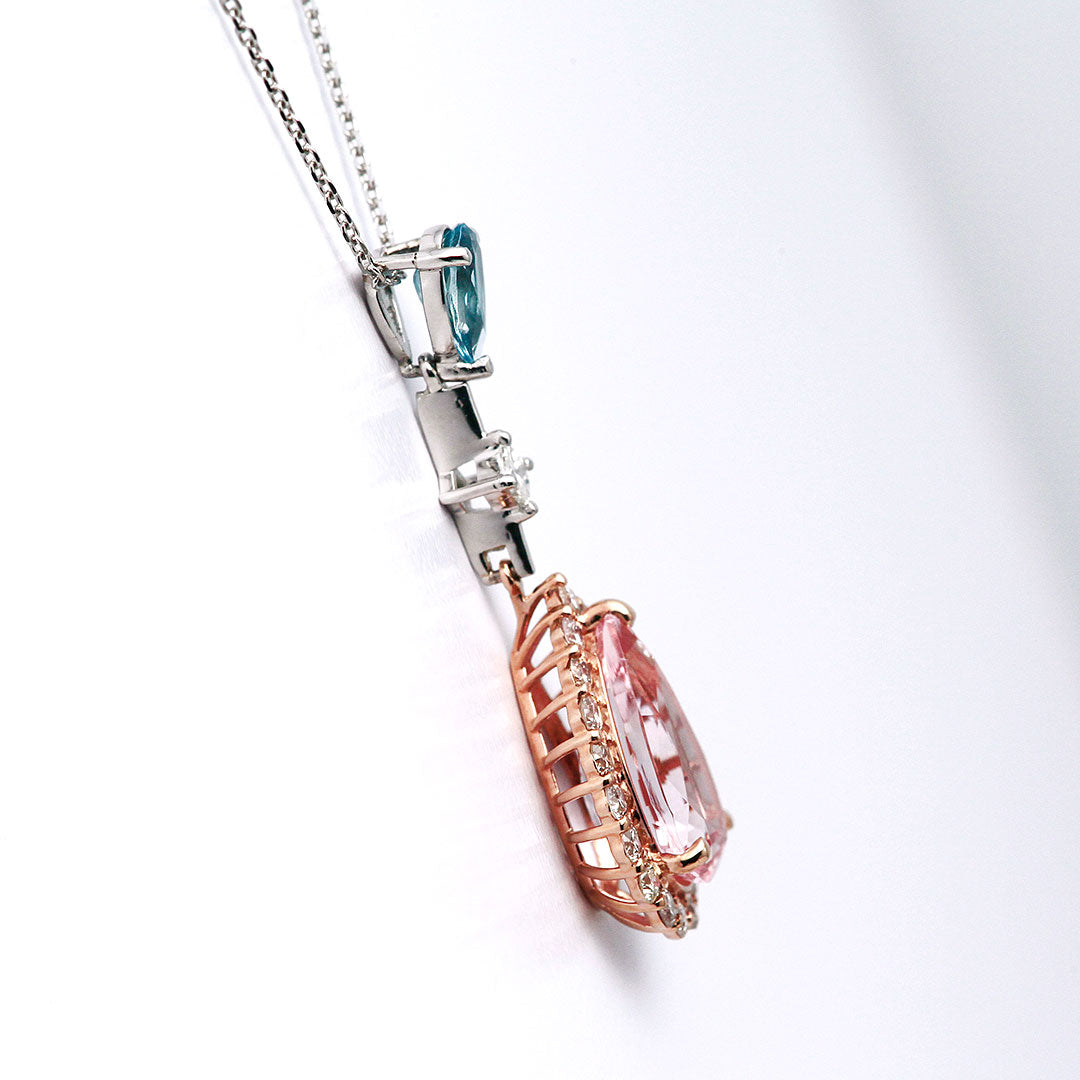 Morganite & Aquamarine Pendant Top | PX05381