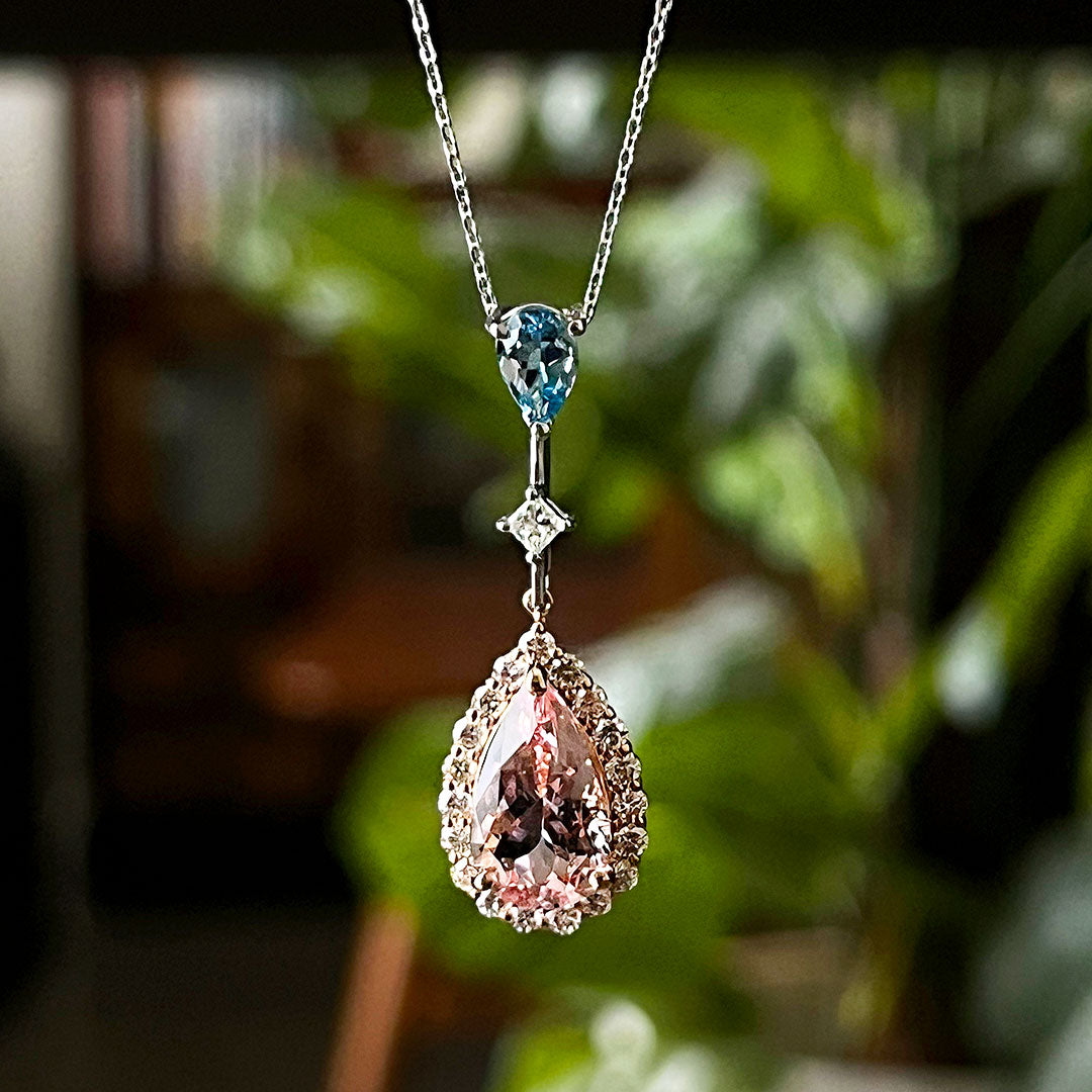 Morganite & Aquamarine Pendant Top | PX05381