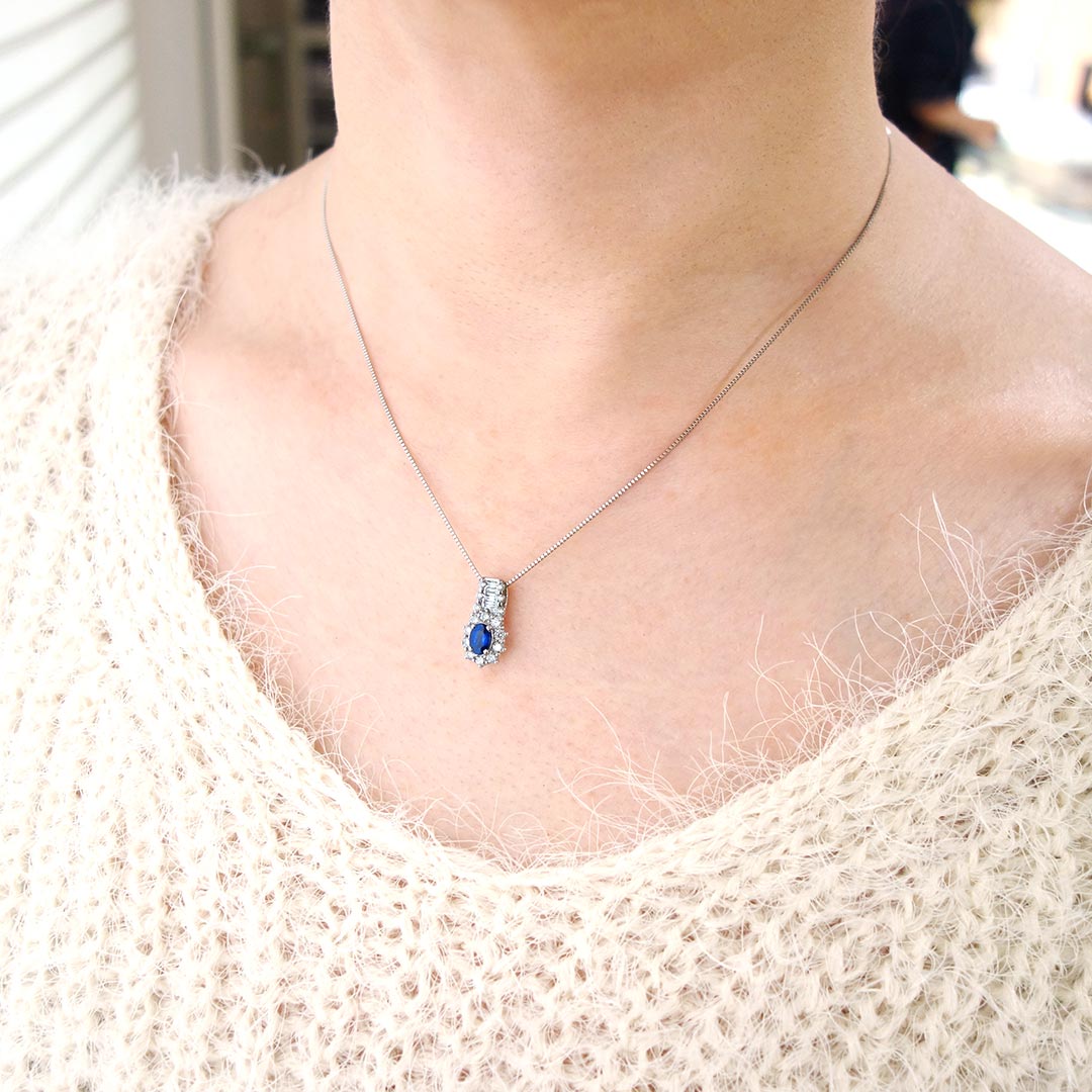 <tc>Royal blue Sapphire Necklace ｜ PX05386</tc>