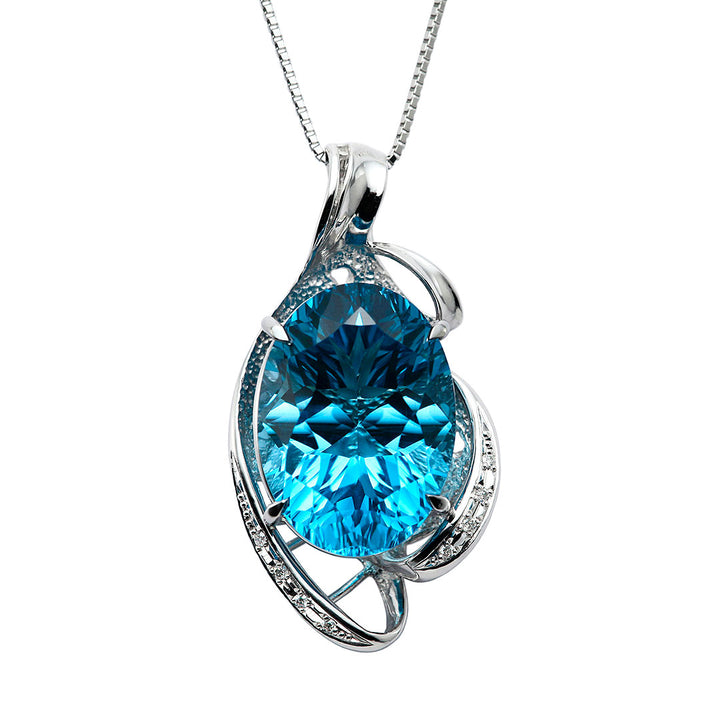 Blue topaz pendant top | PX05435