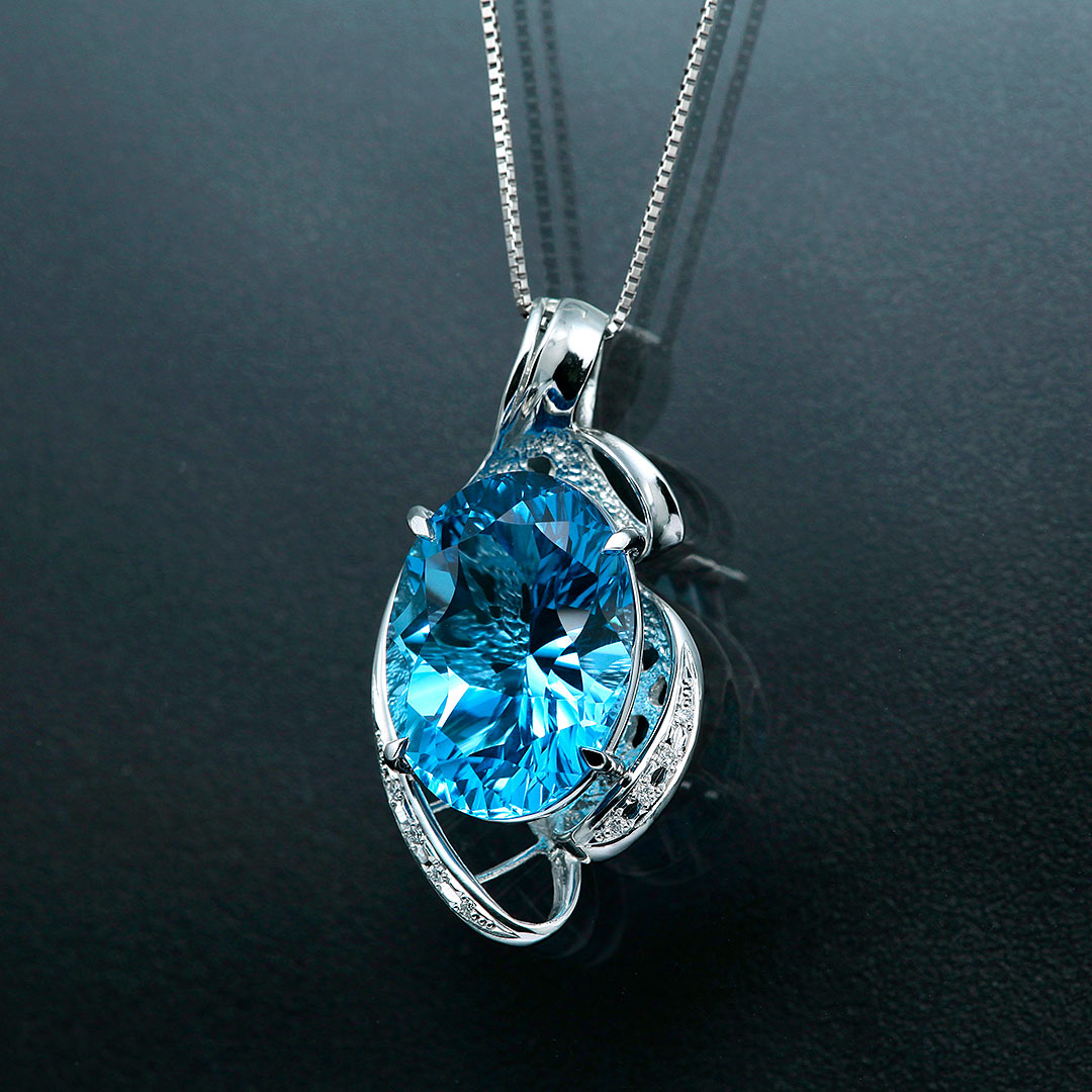 Blue topaz pendant top | PX05435