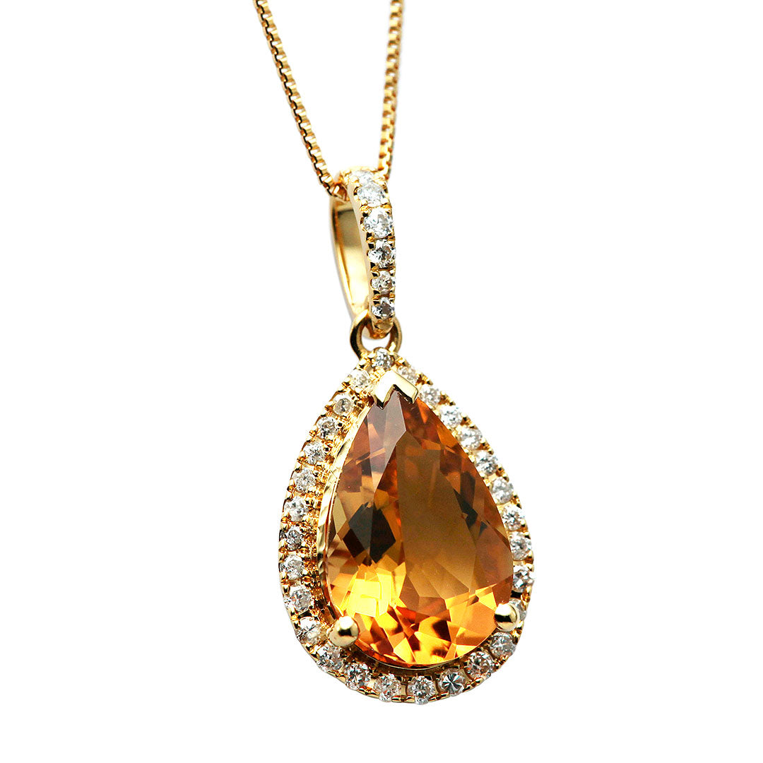 Citrine quartz necklace ｜ PX05437