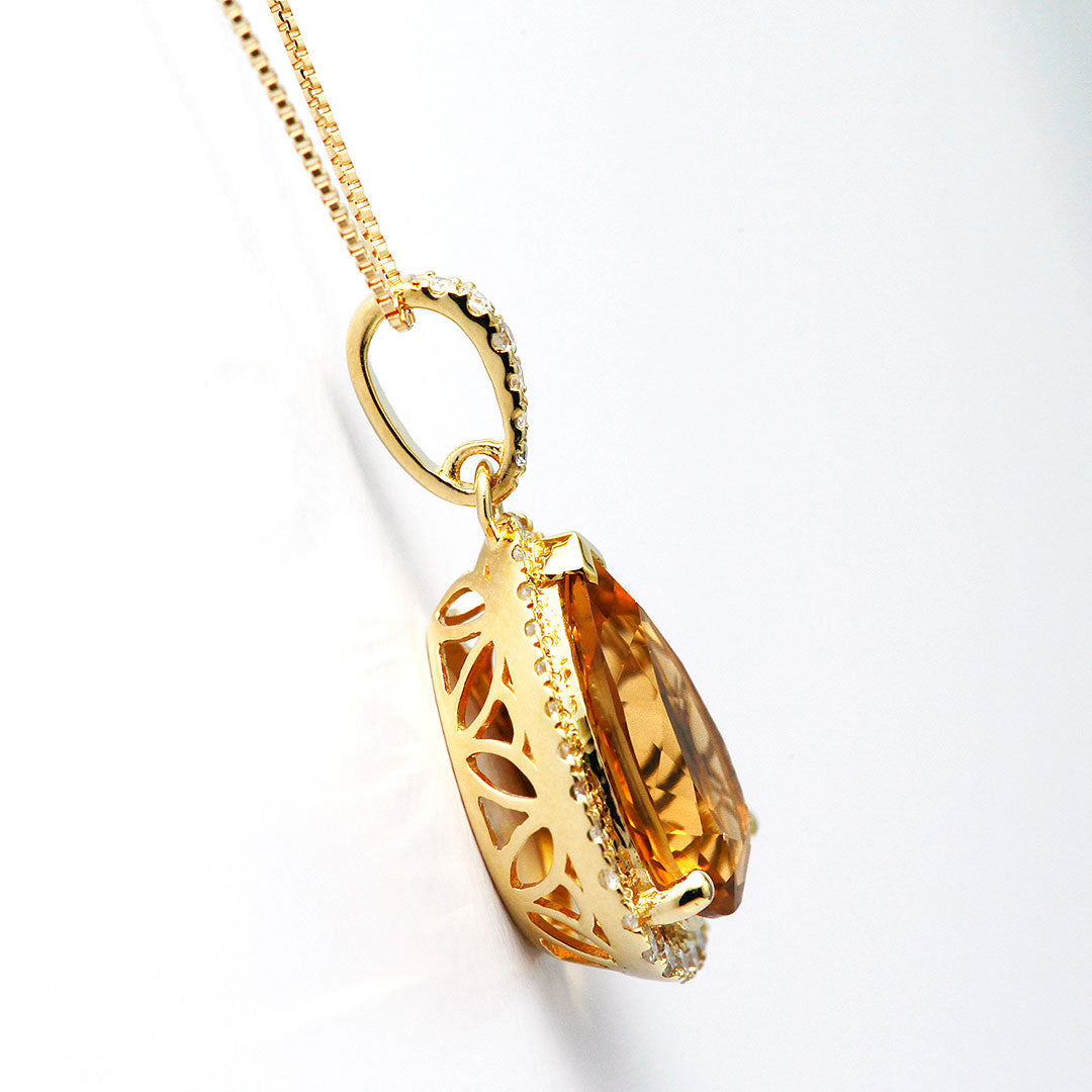 Citrine quartz necklace ｜ PX05437