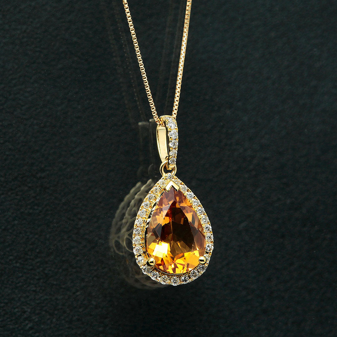 Citrine quartz necklace ｜ PX05437