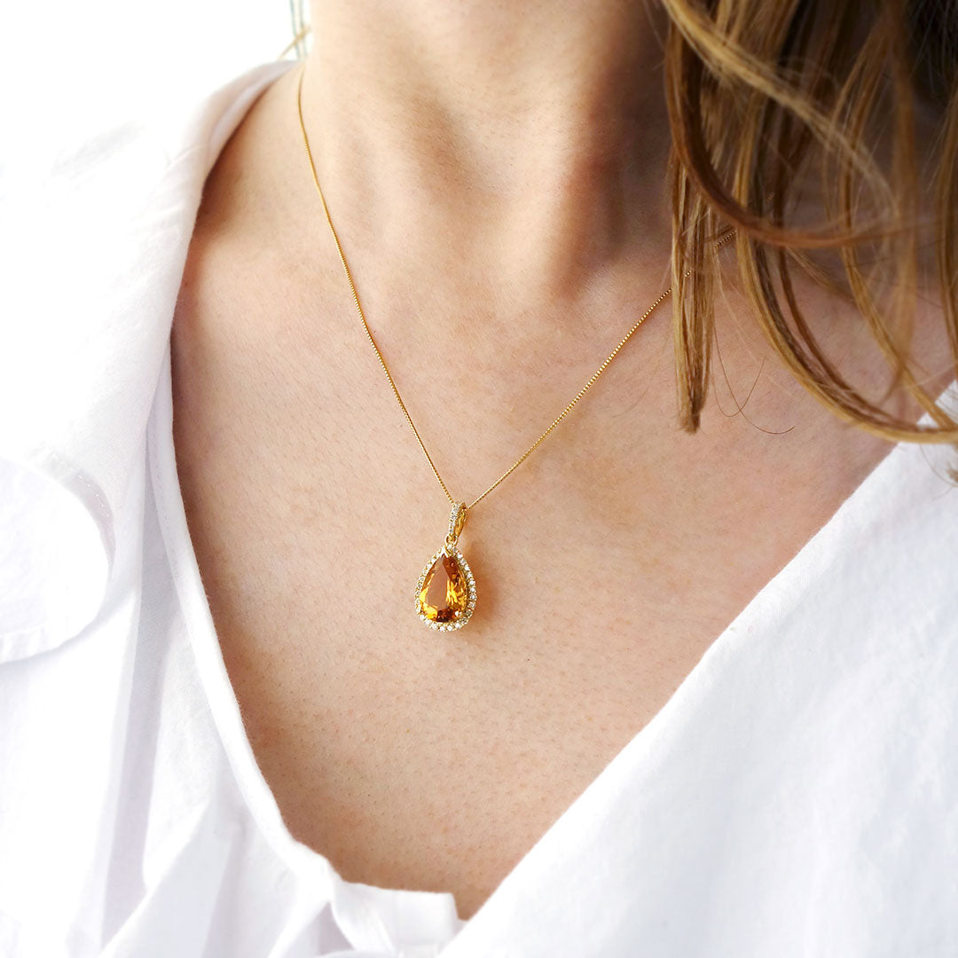 Citrine quartz necklace ｜ PX05437
