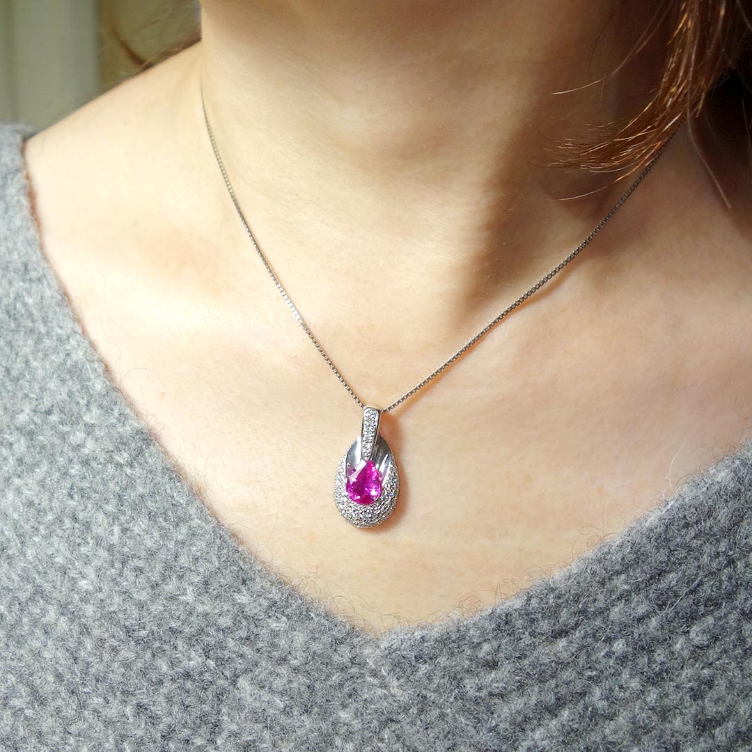Pink Sapphire Necklace | PX05444