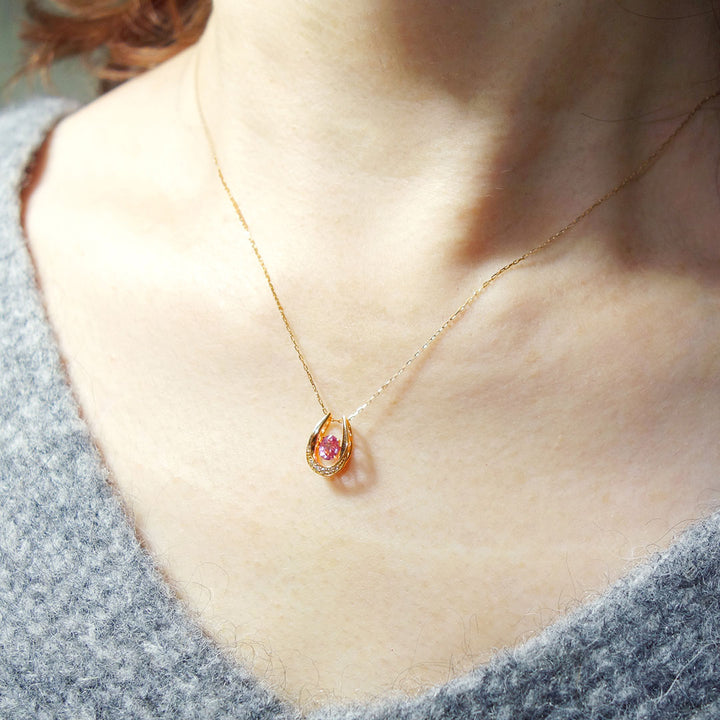 パパラチアサファイア ダンシングストーンネックレス ｜ PX05463