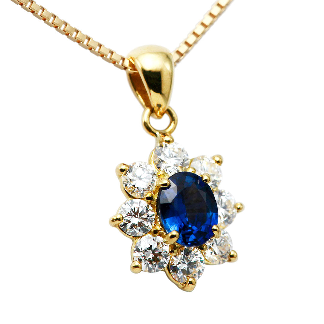 コーンフラワーサファイア ペンダントネックレス ｜ PX05464 – 大阪