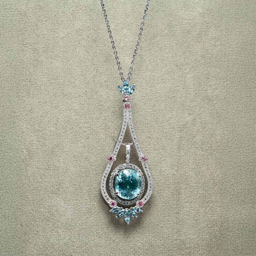 アクアマリン＆ピンクトルマリン ペンダントトップ ｜ PX05491