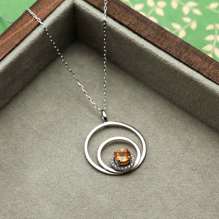 オレンジガーネット ネックレス ｜ PX05492