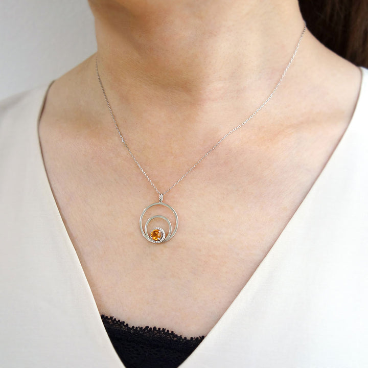 オレンジガーネット ネックレス ｜ PX05492