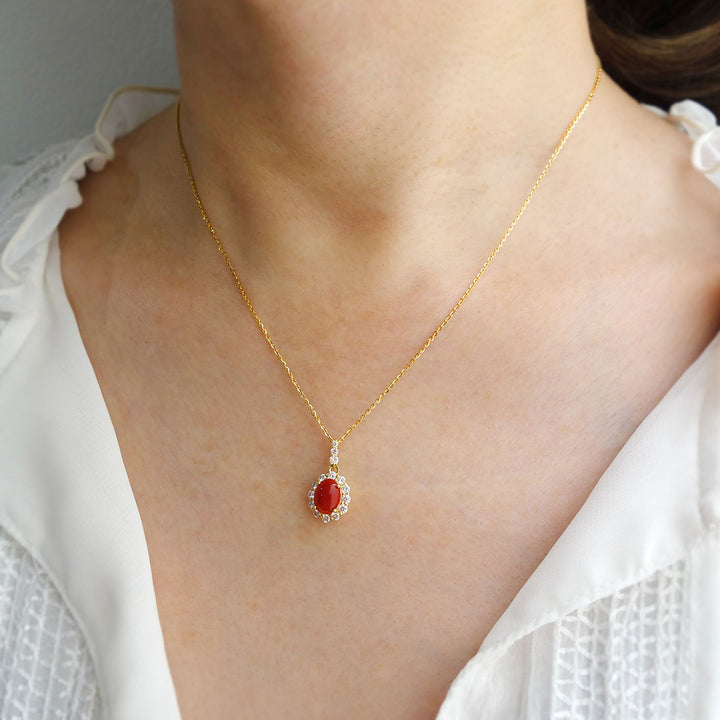 Coral pendant necklace ｜ PX05502