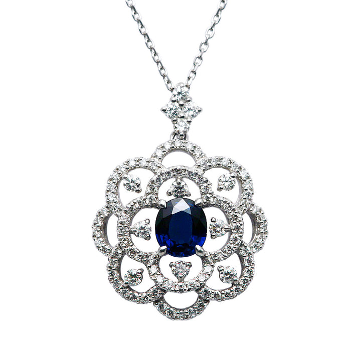 <tc>Royal blue sapphire pendant necklace ｜ PX05512</tc>