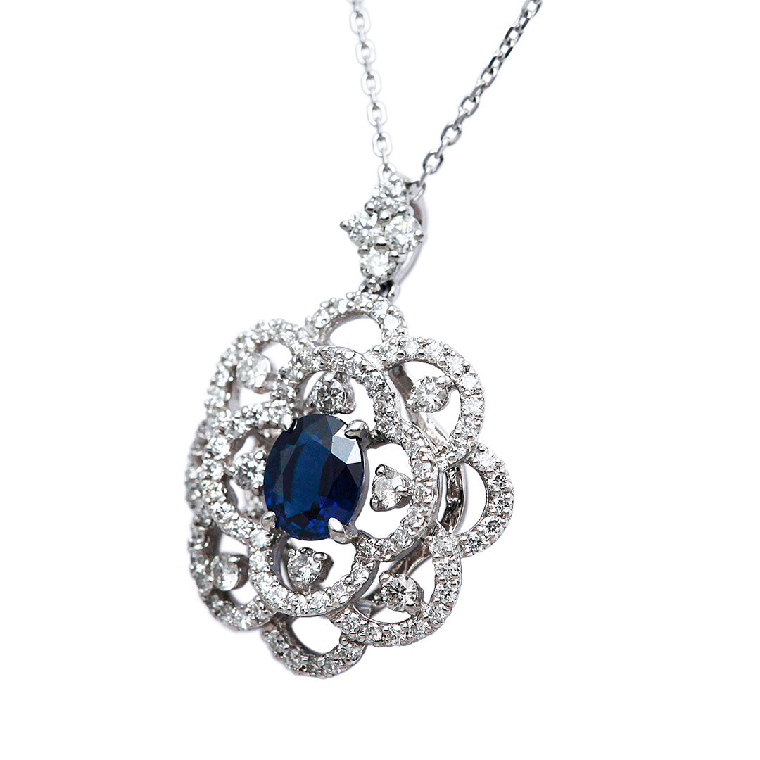 <tc>Royal blue sapphire pendant necklace ｜ PX05512</tc>